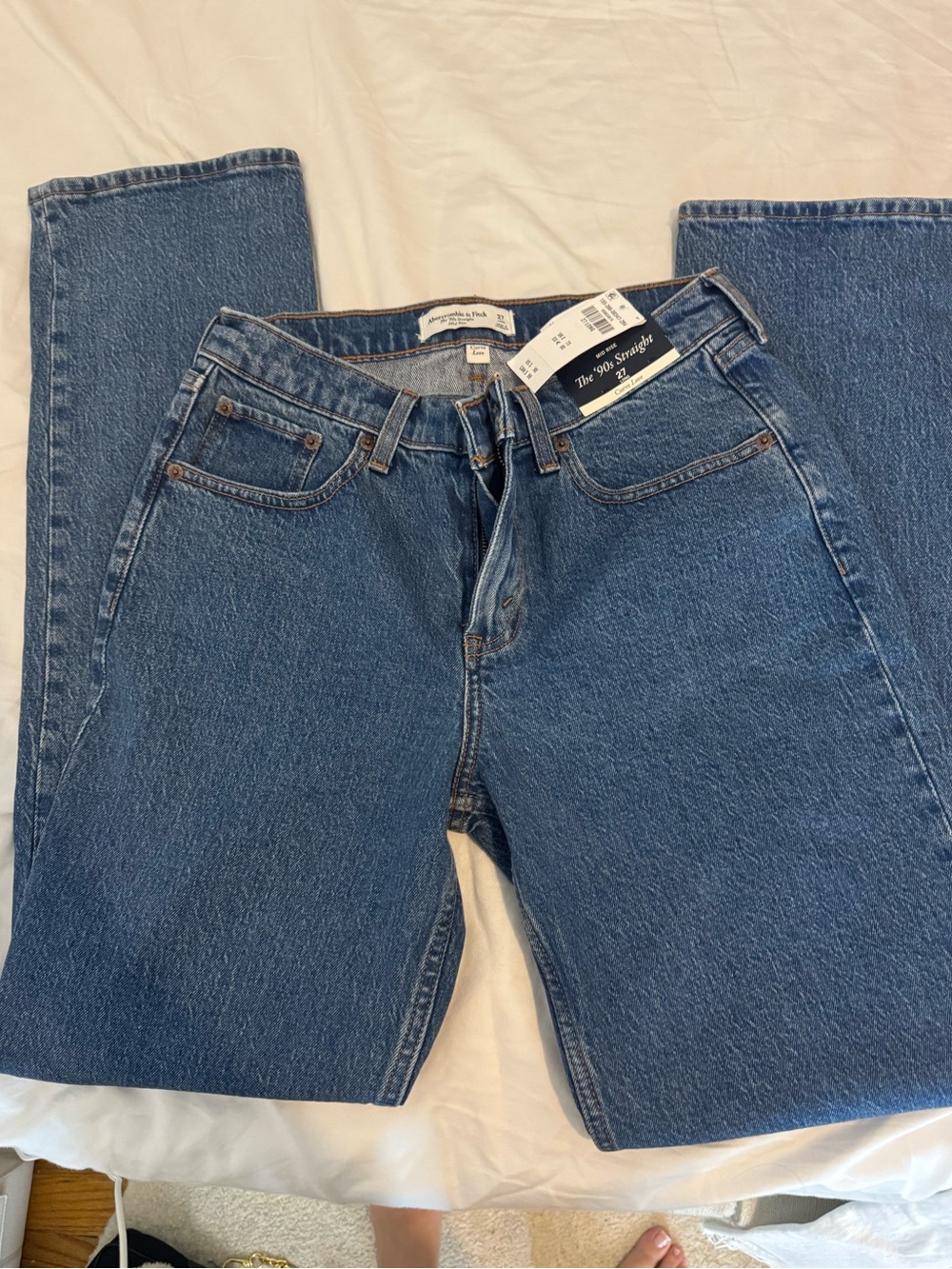Abercrombie & Fitch Blue 'The 90s Straight' Jeans